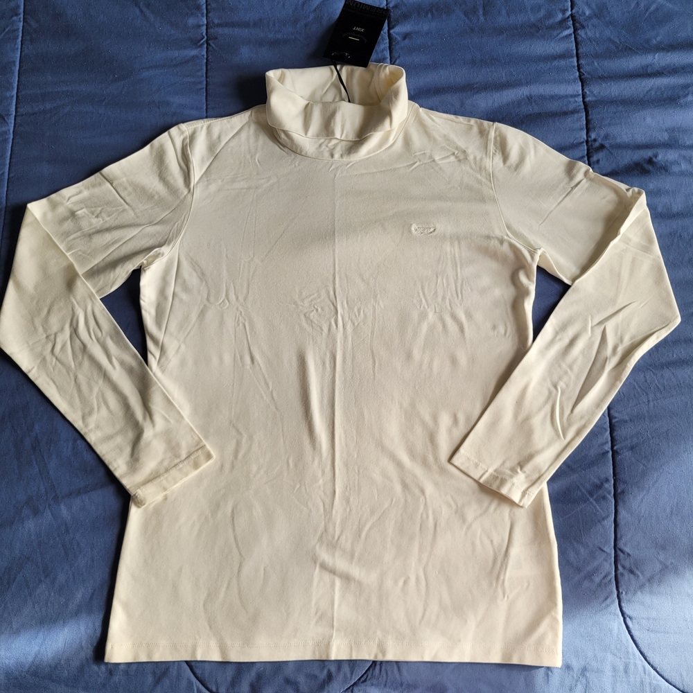 XINT Cream Men's Long Sleeve Turtleneck Top